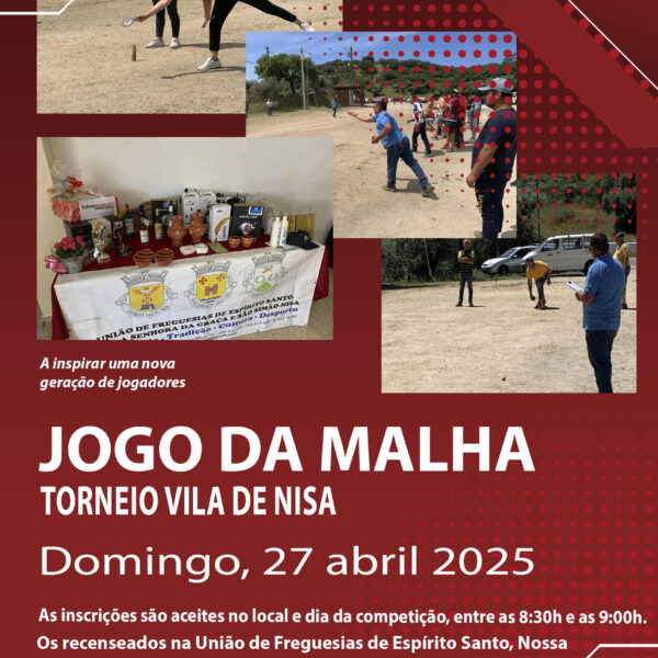 No próximo domingo, dia 27 de abril, será realizado o tradicional Jogo da Malha